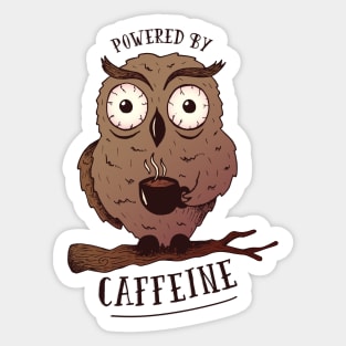 Caffeine Owl Sticker